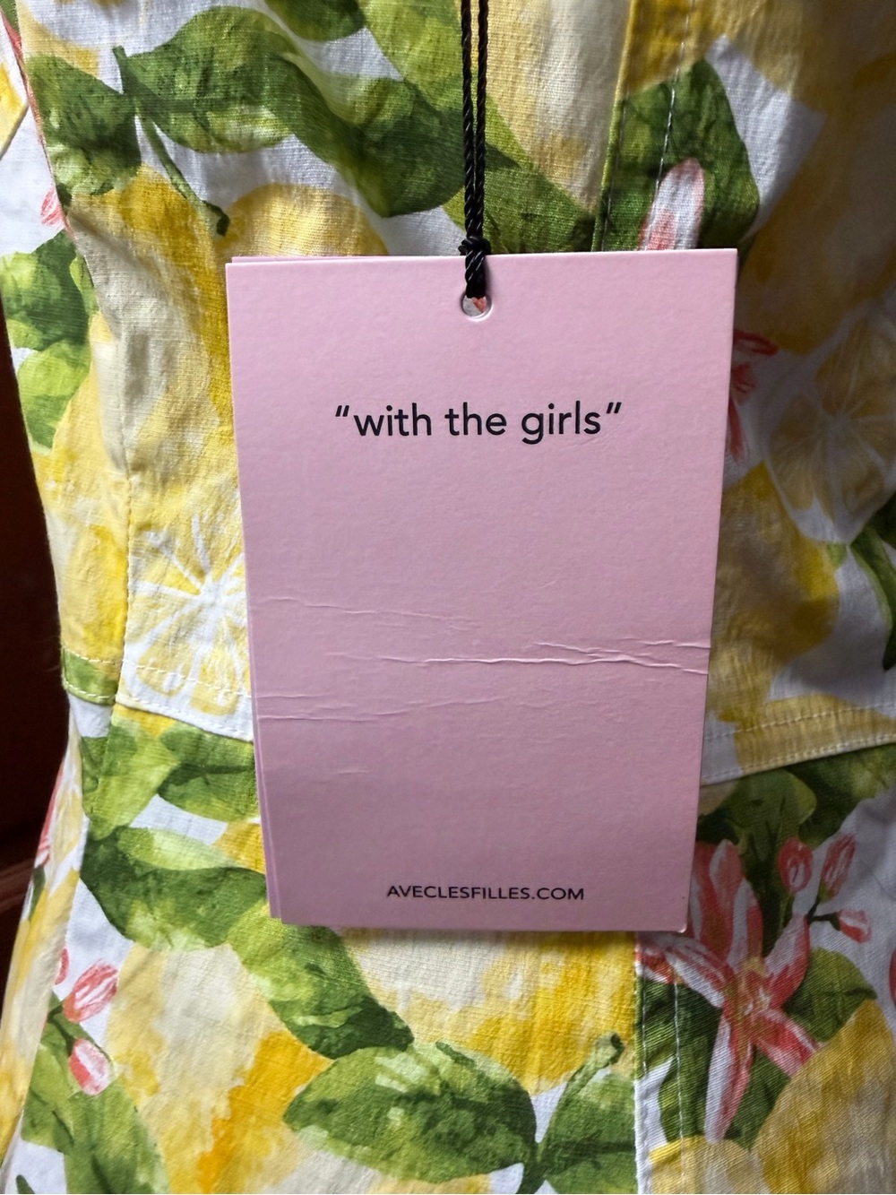 Avec Les Filles Lemon Print Fit & Flare Sundress NWT Size 12 Resort vacation - Picture 7 of 10